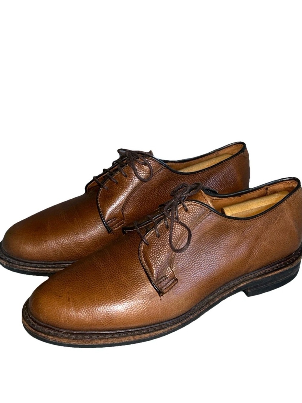 Allen Edmonds Shoes Leeds 2.0 Port Washington Pebble Leather Oxfords Men Sz 9D